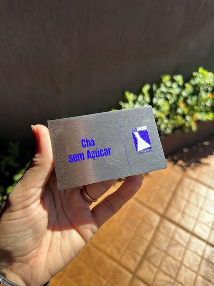 Placa de Identificação de Mesa - Inox 9x6