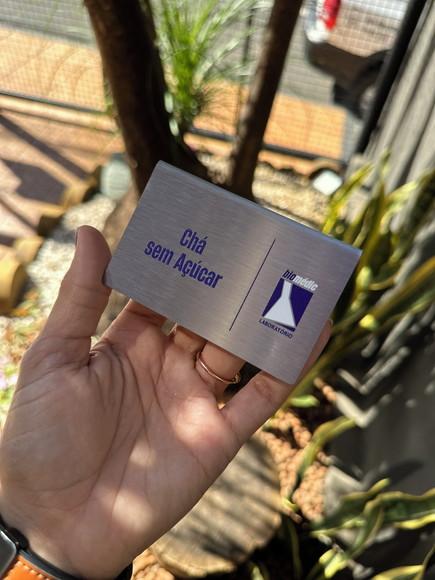 Placa de Identificação de Mesa - Inox 9x6