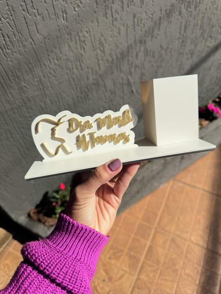 Placa de Identificação de Mesa com Porta Caneta