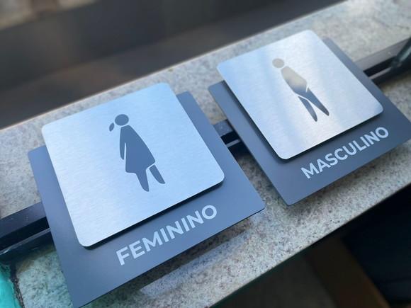 Placa de Identificação de Sala - Ágata Inox