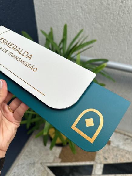 Placa de Identificação de Sala - Ametista 33x11,5