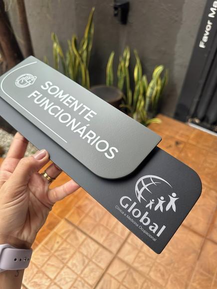 Placa de Identificação de Sala - Ametista 33x11,5