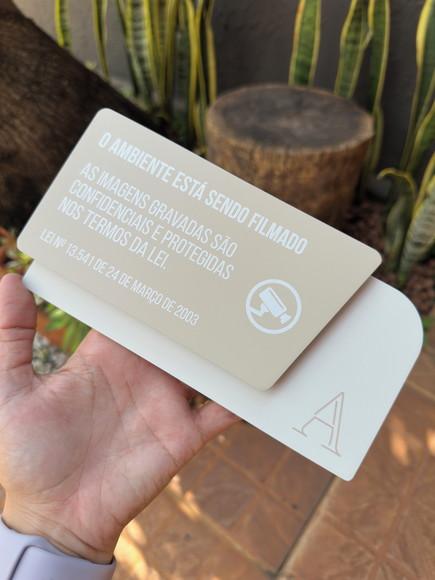 Placa de Identificação de Sala - Atria 20x10,5