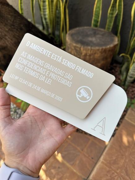 Placa de Identificação de Sala - Atria 20x10,5