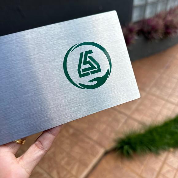 Placa de Identificação de Sala - Caulim 30x10 Inox