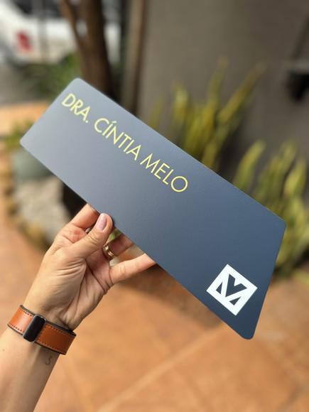 Placa de Identificação de Sala - Caulim 32x10,5