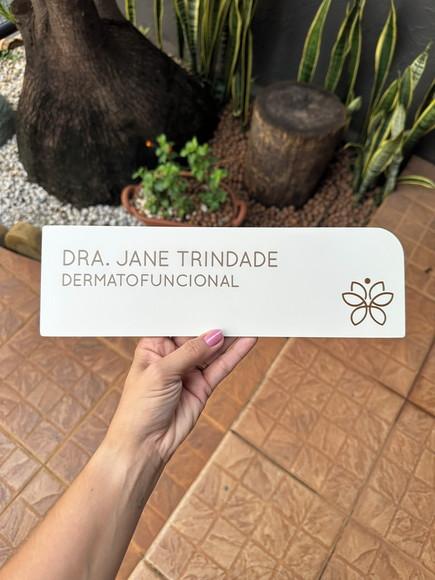 Placa de Identificação de Sala - Caulim 32x10,5