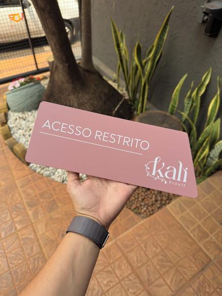 Placa de Identificação de Sala - Caulim 32x10,5