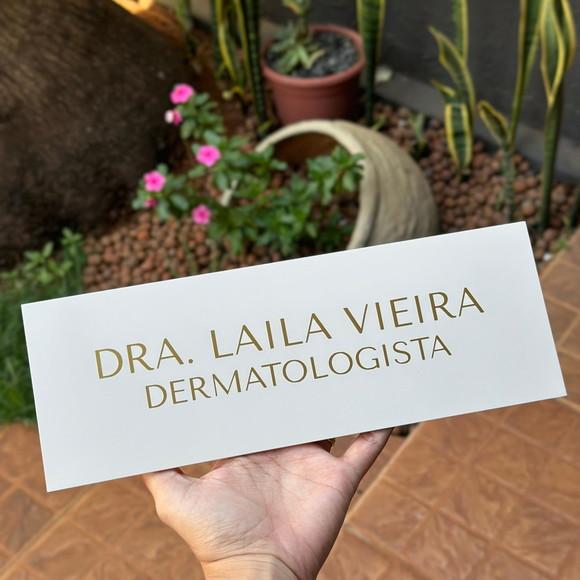 Placa de Identificação de Sala - Caulim 33x11,5