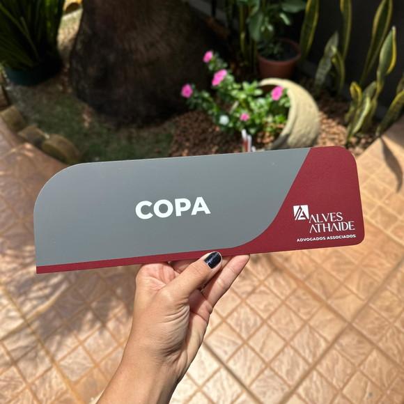 Placa de Identificação de Sala - Caulim 33x11,5