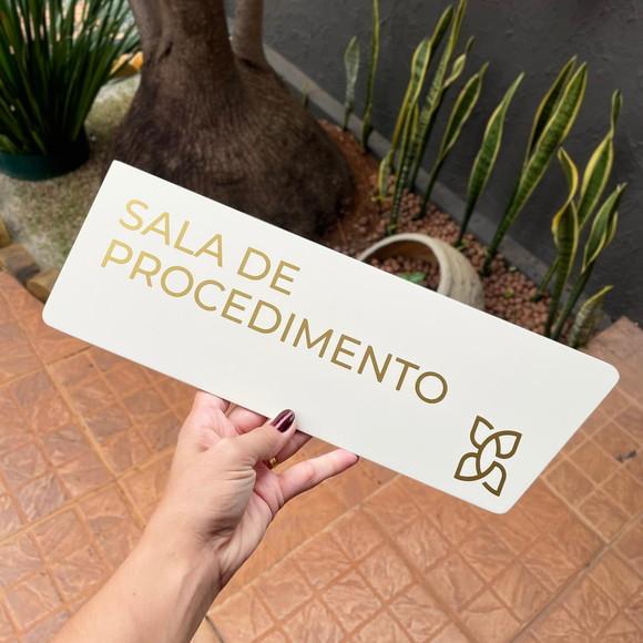 Placa de Identificação de Sala - Caulim 33x11,5