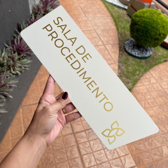 Placa de Identificação de Sala - Caulim 33x11,5