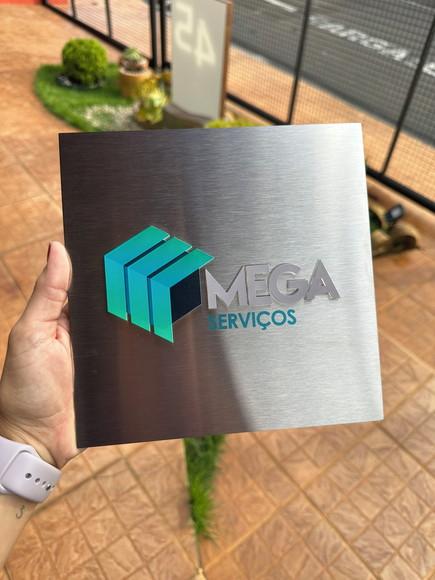 Placa de Identificação de Sala - Inox 19,8x19,8
