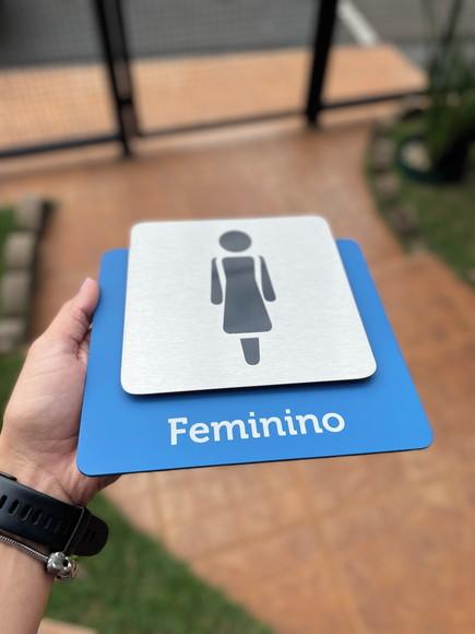 Placa de Identificação de Sala - Modelo Ágata Inox