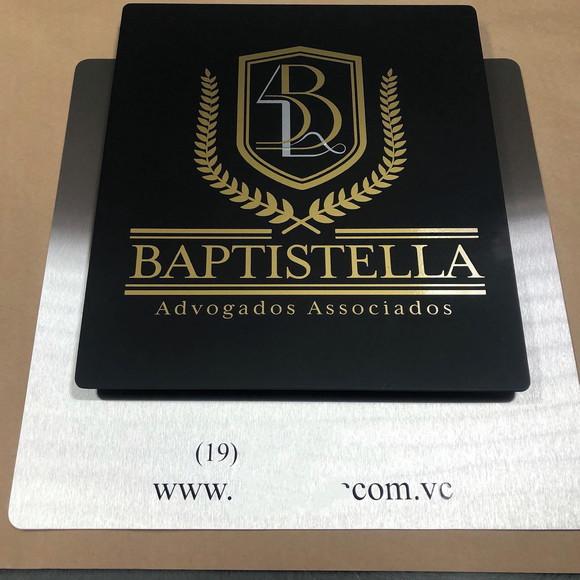Placa de Identificação de Sala - Modelo Ágata Inox 35x35
