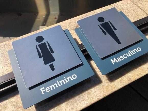 Placa de Identificação de Sala - Modelo Ágata Inox