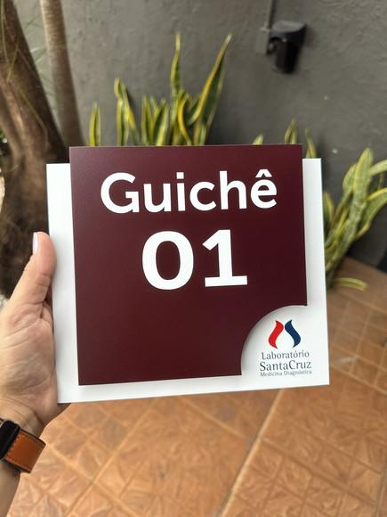 Placa de Identificação de Sala - Modelo Ágata Personalizada