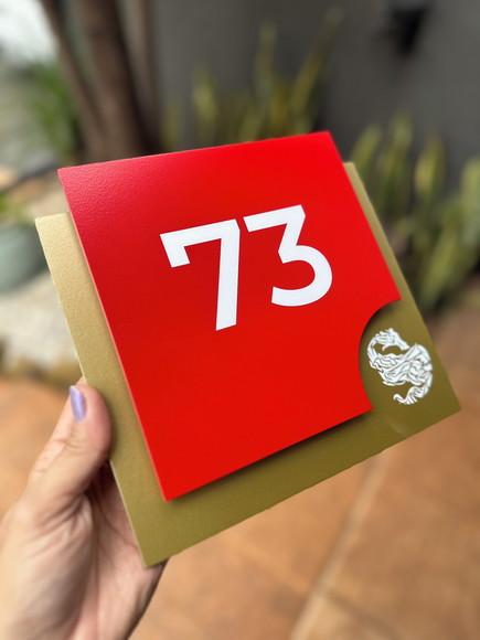 Placa de Identificação de Sala - Modelo Ágata Personalizada