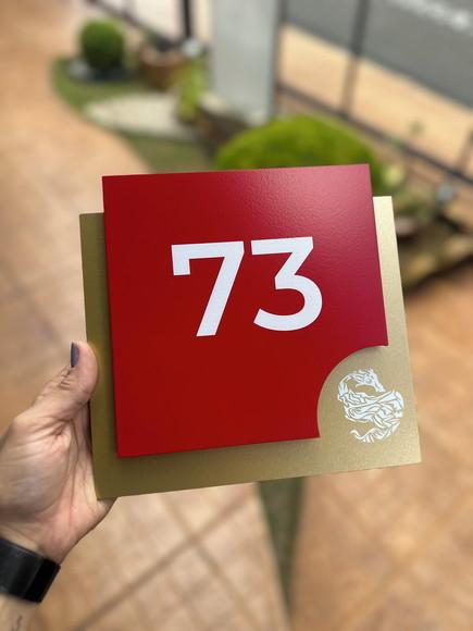 Placa de Identificação de Sala - Modelo Ágata Personalizada