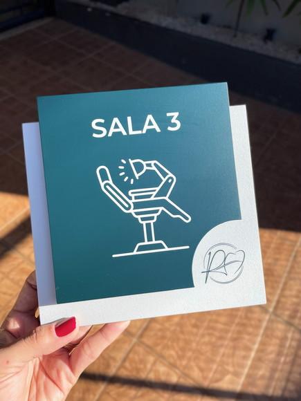 Placa de Identificação de Sala - Modelo Ágata Personalizada