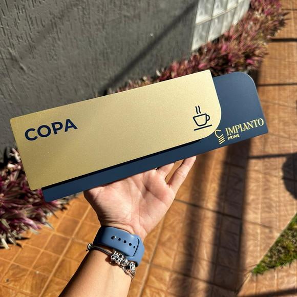 Placa de Identificação de Sala - Modelo Ametista