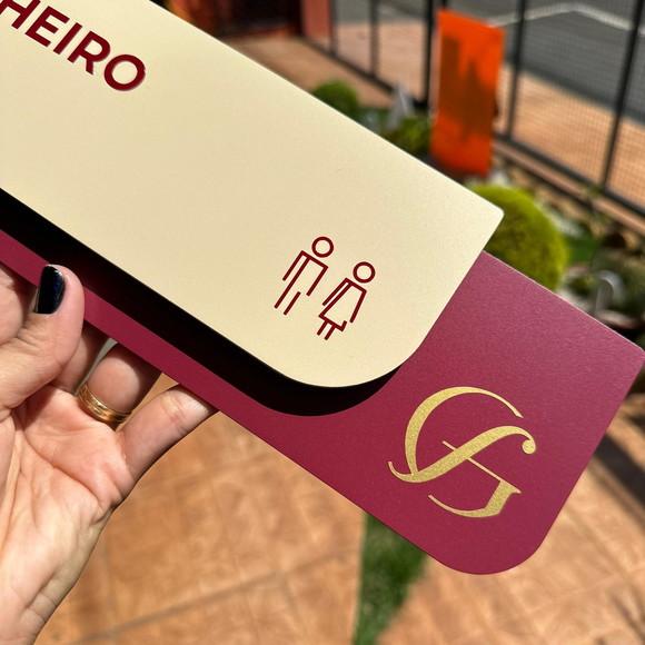 Placa de Identificação de Sala - Modelo Ametista