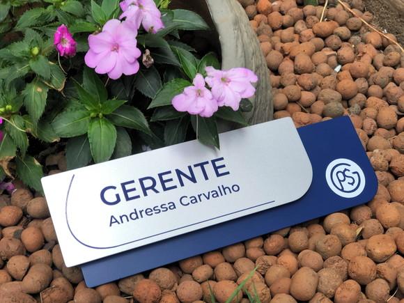 Placa de Identificação de Sala - Modelo Ametista
