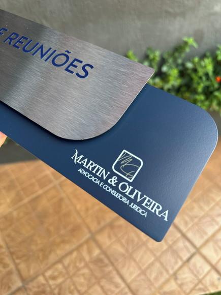 Placa de Identificação de Sala - Modelo Ametista Inox
