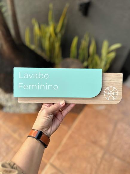 Placa de Identificação de Sala - Modelo Ametista mdf