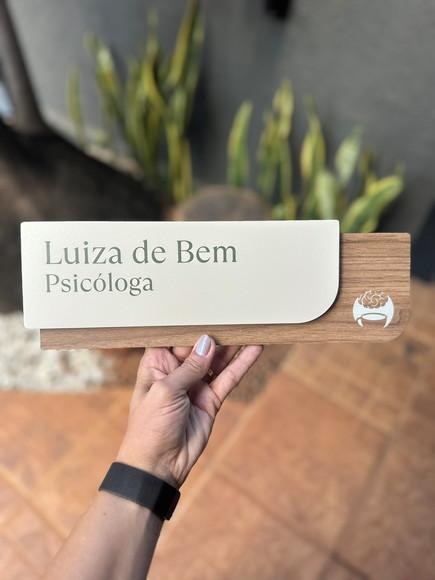 Placa de Identificação de Sala - Modelo Ametista mdf