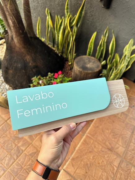 Placa de Identificação de Sala - Modelo Ametista mdf