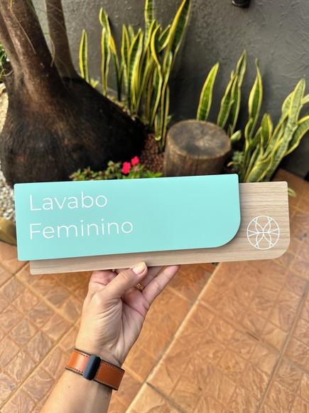Placa de Identificação de Sala - Modelo Ametista mdf