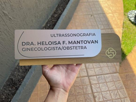 Placa de Identificação de Sala - Modelo Ametista mdf