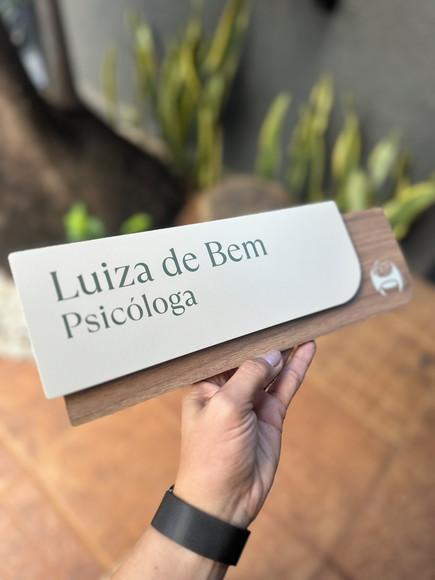 Placa de Identificação de Sala - Modelo Ametista mdf