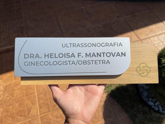 Placa de Identificação de Sala - Modelo Ametista mdf