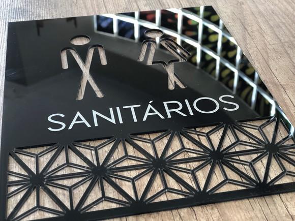 Placa de Identificação de Sala - Modelo Calcedônia