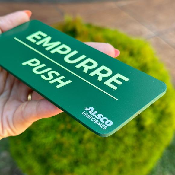 Placa de Identificação de Sala - Modelo Caulim 15x6