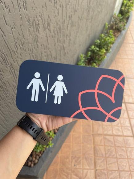 Placa de Identificação de Sala - Modelo Caulim 20x10