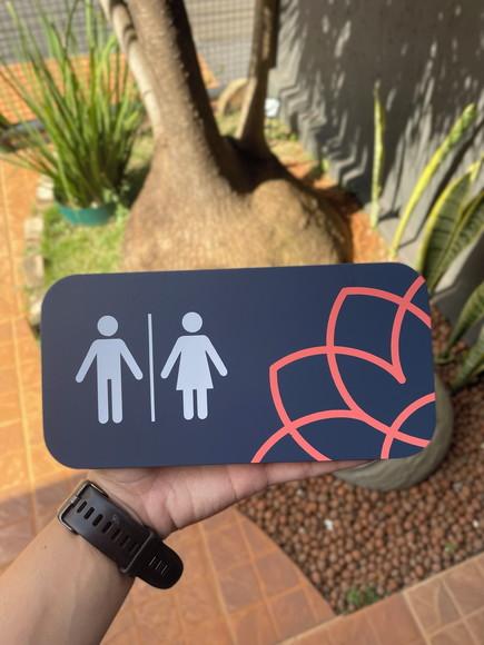 Placa de Identificação de Sala - Modelo Caulim 20x10