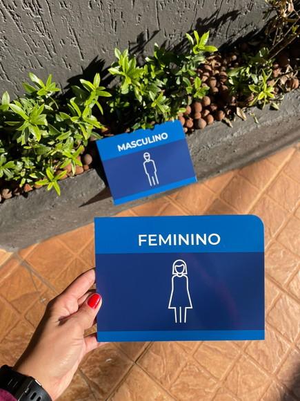 Placa de Identificação de Sala - Modelo Caulim 20x15