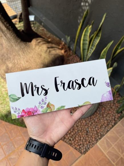 Placa de Identificação de Sala - Modelo Caulim 21x9