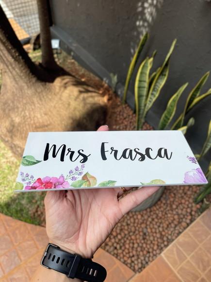Placa de Identificação de Sala - Modelo Caulim 21x9