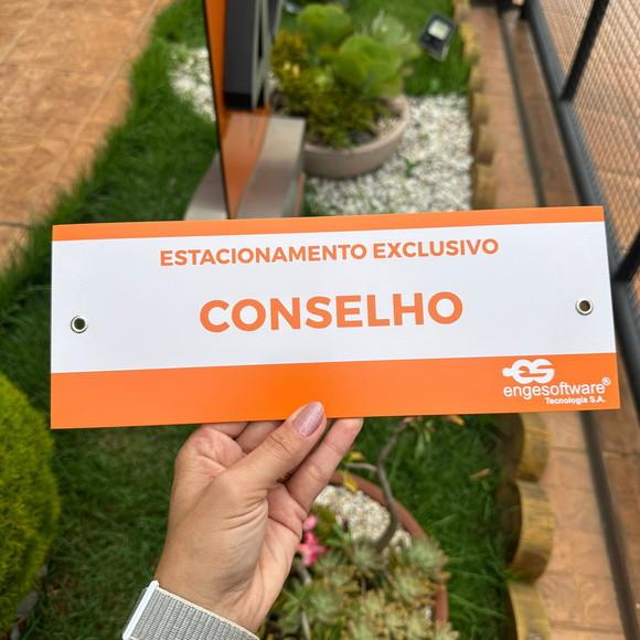 Placa de Identificação de Sala - Modelo Caulim 30x10