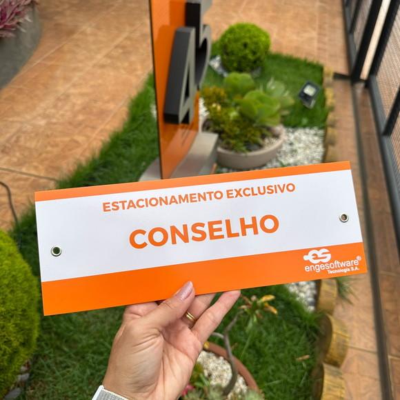 Placa de Identificação de Sala - Modelo Caulim 30x10