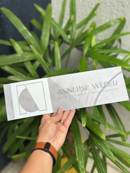 Placa de Identificação de Sala - Modelo Caulim 33x10