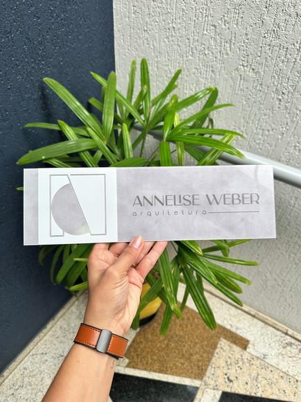 Placa de Identificação de Sala - Modelo Caulim 33x10