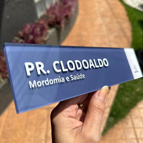 Placa de Identificação de Sala - Modelo Caulim Acrílico