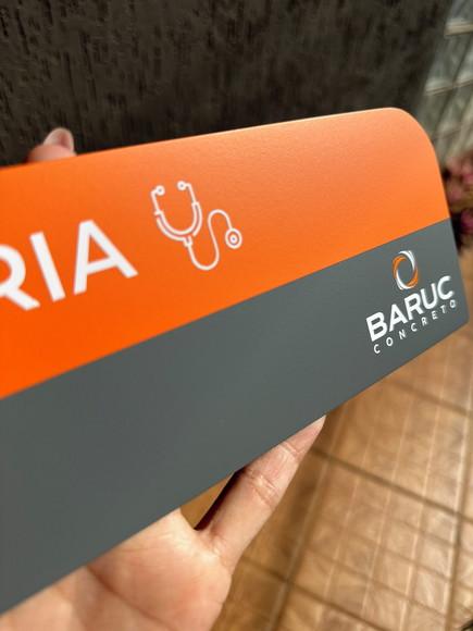 Placa de Identificação de Sala - Modelo Caulim Personalizado