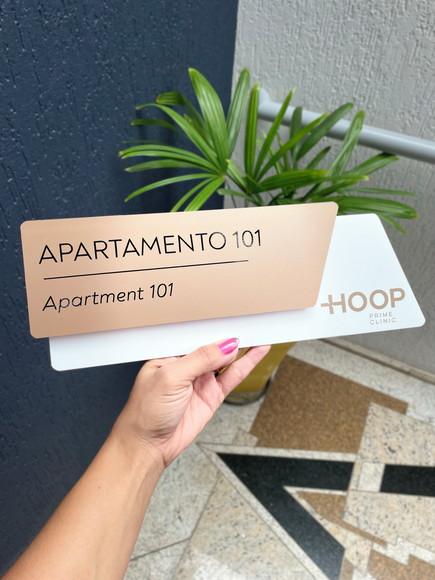 Placa de Identificação de Sala - Modelo Onix Acrílico