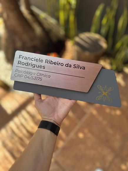 Placa de Identificação de Sala - Modelo Onix Inox